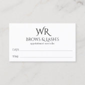 Microblading Brows & Lashes Salon Appointment Card Afsprakenkaartje (Voorkant)