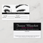 Microblading Brows & Lashes Salon Appointment Card Afsprakenkaartje (Voorkant / Achterkant)