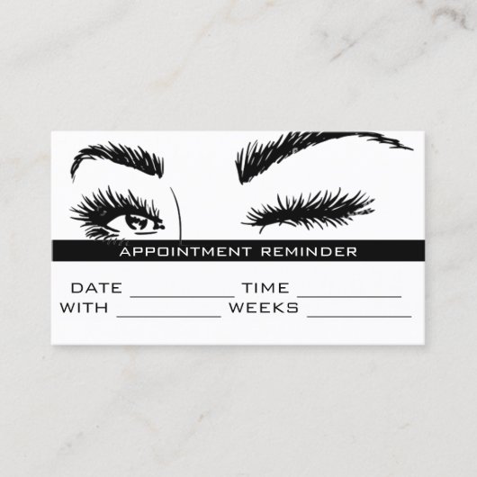 Microblading Brows & Lashes Salon Appointment Card Afsprakenkaartje (Voorkant)
