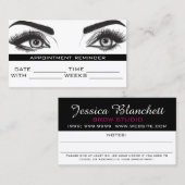 Microblading Brows & Lashes Salon Appointment Card Afsprakenkaartje (Voorkant / Achterkant)