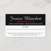 Microblading Brows & Lashes Salon Appointment Card Afsprakenkaartje (Achterkant)