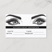 Microblading Brows & Lashes Salon Appointment Card Afsprakenkaartje (Voorkant)