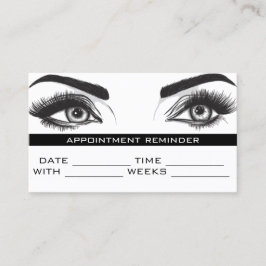 Microblading Brows & Lashes Salon Appointment Card Afsprakenkaartje