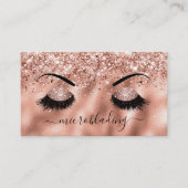 Microblading Brows Roos Gold Glitter Makeup Artist Visitekaartje (Voorkant)