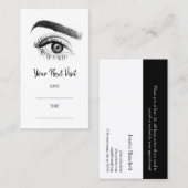 Microblading Brows Salon Appointment Card Afsprakenkaartje (Voorkant / Achterkant)