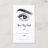 Microblading Brows Salon Appointment Card Afsprakenkaartje (Voorkant)