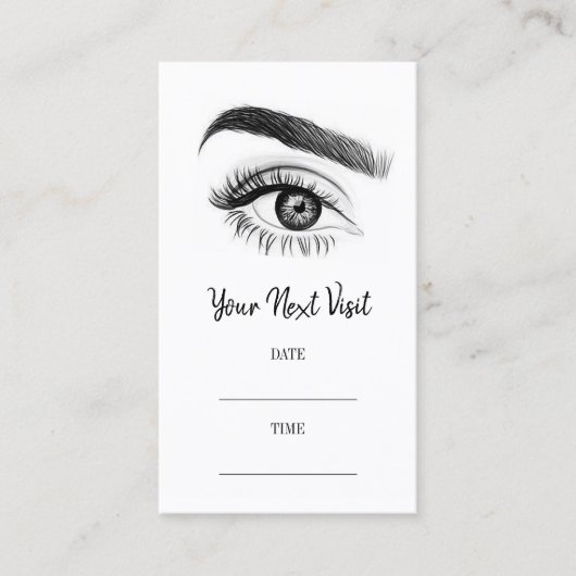 Microblading Brows Salon Appointment Card Afsprakenkaartje (Voorkant)