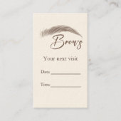 Microblading Brows Salon Appointment Card Afsprakenkaartje (Voorkant)