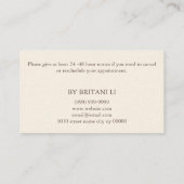 Microblading Brows Salon Appointment Card Afsprakenkaartje (Achterkant)