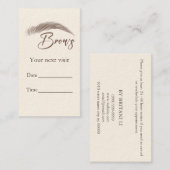 Microblading Brows Salon Appointment Card Afsprakenkaartje (Voorkant / Achterkant)
