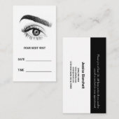 Microblading Brows Salon Appointment Card Afsprakenkaartje (Voorkant / Achterkant)