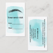 Microblading Brows Salon Appointment Card Afsprakenkaartje (Voorkant / Achterkant)