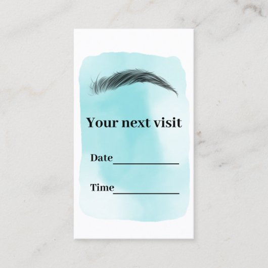 Microblading Brows Salon Appointment Card Afsprakenkaartje (Voorkant)