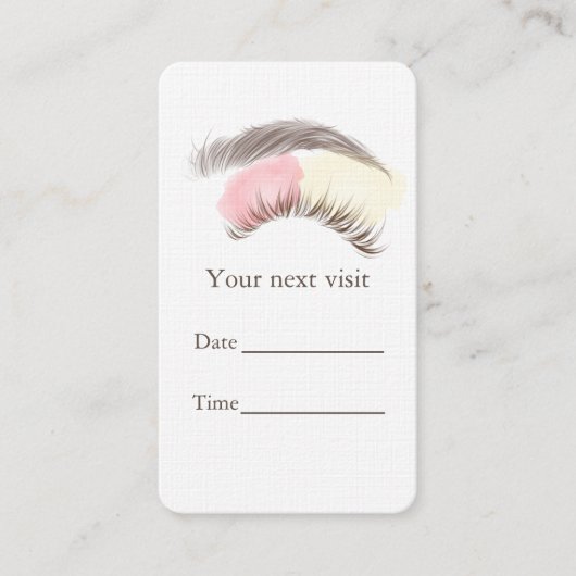 Microblading Brows Salon Appointment Card Afsprakenkaartje (Voorkant)