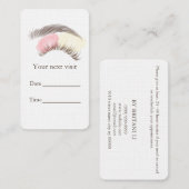 Microblading Brows Salon Appointment Card Afsprakenkaartje (Voorkant / Achterkant)