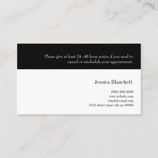 Microblading Brows Salon Appointment Card Afsprakenkaartje (Achterkant)