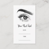 Microblading Brows Salon Appointment Card Afsprakenkaartje (Voorkant)