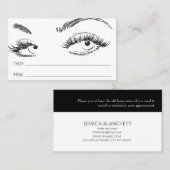 Microblading Brows Salon Appointment Card Afsprakenkaartje (Voorkant / Achterkant)