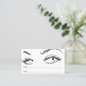 Microblading Brows Salon Appointment Card Afsprakenkaartje (Staand voorkant)