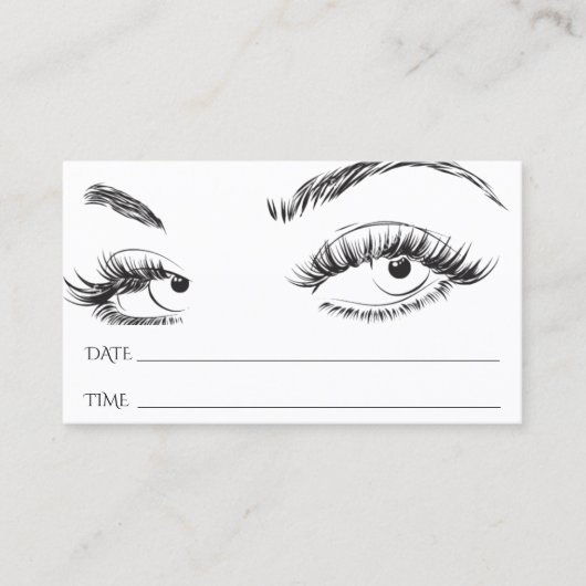 Microblading Brows Salon Appointment Card Afsprakenkaartje (Voorkant)