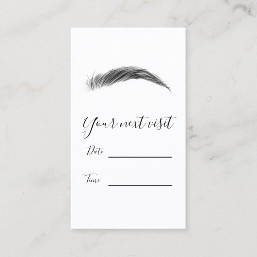 Microblading Brows Salon Appointment Card Afsprakenkaartje (Voorkant)