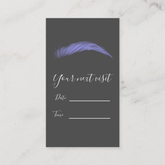 Microblading Brows Salon Appointment Card Afsprakenkaartje (Voorkant)