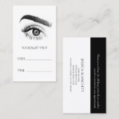 Microblading Brows Salon Appointment Card Afsprakenkaartje (Voorkant / Achterkant)