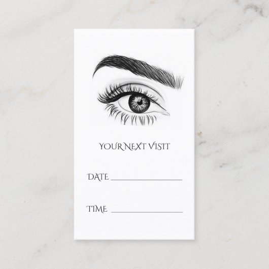 Microblading Brows Salon Appointment Card Afsprakenkaartje (Voorkant)