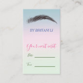 Microblading Brows Salon, gradiënt Appointkaart Afsprakenkaartje (Voorkant)