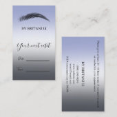 Microblading Brows Salon, gradiënt Appointkaart Afsprakenkaartje (Voorkant / Achterkant)