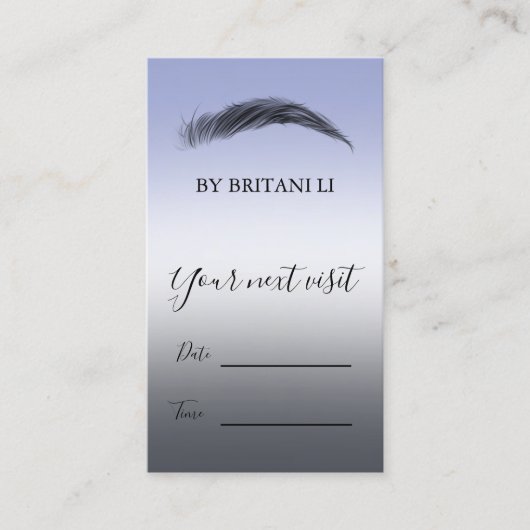 Microblading Brows Salon, gradiënt Appointkaart Afsprakenkaartje (Voorkant)