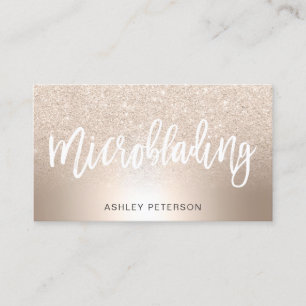 Microblading chic gold glitter ombre metallic foli visitekaartje