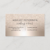 Microblading chique gouden glitter ombre metallic  visitekaartje (Achterkant)