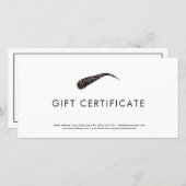 Microblading Eenvoudig Modern Cadeau Certificaat Bedankkaart (Voorkant / Achterkant)