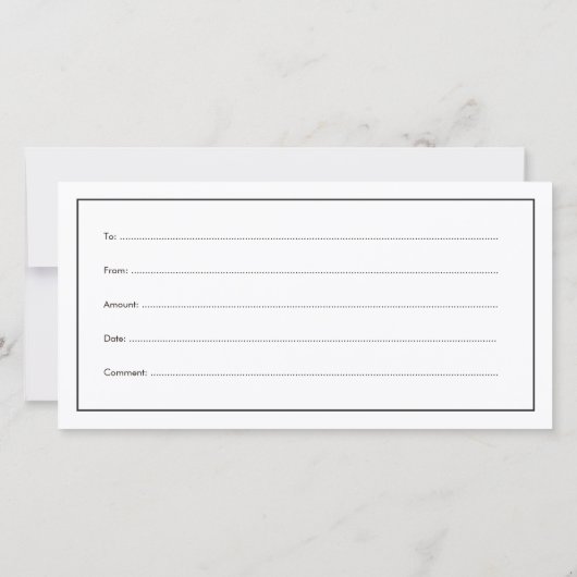 Microblading Eenvoudig Modern Cadeau Certificaat Bedankkaart (Achterkant)