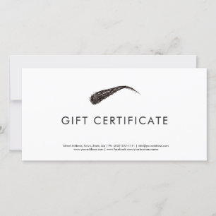Microblading Eenvoudig Modern Cadeau Certificaat Bedankkaart