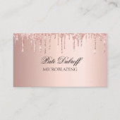 Microblading Eyebrows Brows Glitter Roos Gold Pink Visitekaartje (Voorkant)
