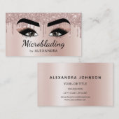 Microblading Eyebrows Brows Glitter Roos Gold Pink Visitekaartje (Voorkant / Achterkant)