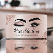 Microblading Eyebrows Brows Glitter Roos Gold Pink Visitekaartje