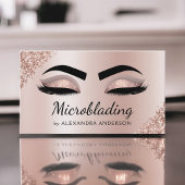 Microblading Eyebrows Brows Glitter Roos Gold Pink Visitekaartje