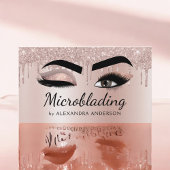 Microblading Eyebrows Brows Glitter Roos Gold Pink Visitekaartje