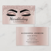 Microblading Eyebrows Driving Glitter Roos Gold Visitekaartje (Voorkant / Achterkant)