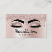 Microblading Eyebrows Driving Glitter Roos Gold Visitekaartje (Voorkant)