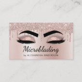 Microblading Eyebrows Driving Glitter Roos Gold Visitekaartje (Voorkant)