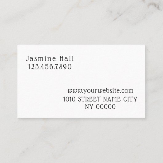 Microblading Eyebrows & Eyelashes Salon Visitekaartje (Achterkant)