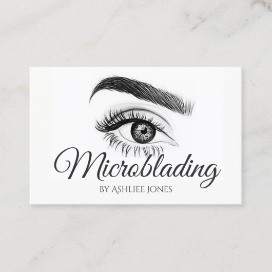 Microblading Eyebrows & Lashes Salon Visitekaartje (Voorkant)
