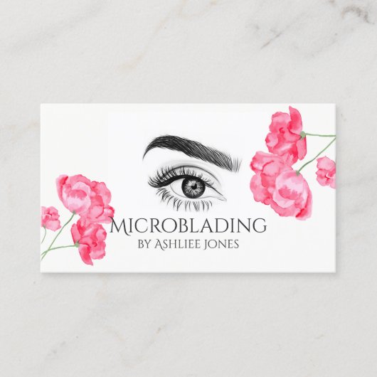 Microblading Eyebrows & Lashes Visitekaartje (Voorkant)