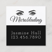 Microblading, Eyebrows, Tattoo, Permanente Makeup Vierkante Visitekaartje (Voorkant)
