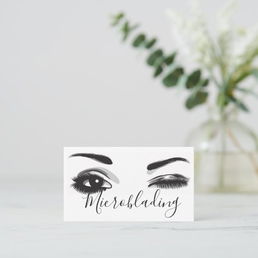Microblading, Eyebrows, Tattoo, Permanente Makeup Visitekaartje (Staand voorkant)