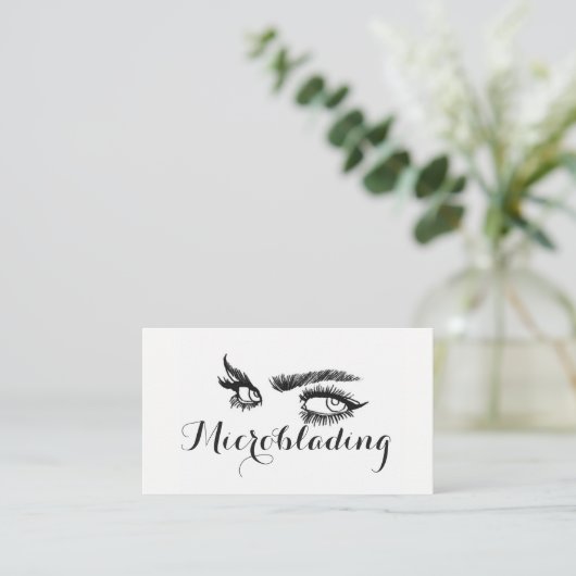 Microblading, Eyebrows, Tattoo, Permanente Makeup Visitekaartje (Staand voorkant)
